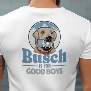 Retro Beer Vintage Style Busch Is For Good Boys Busch Beer Men’s T-shirt White